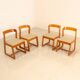 Ensemble de 4 chaises Mario Sabot 70's