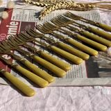 Set of 12 Dessert Cutlery - 1930s - Vintage Dessert Forks