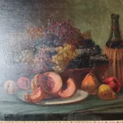 François Xavier Krugler composition with fruits oil on canvas signed