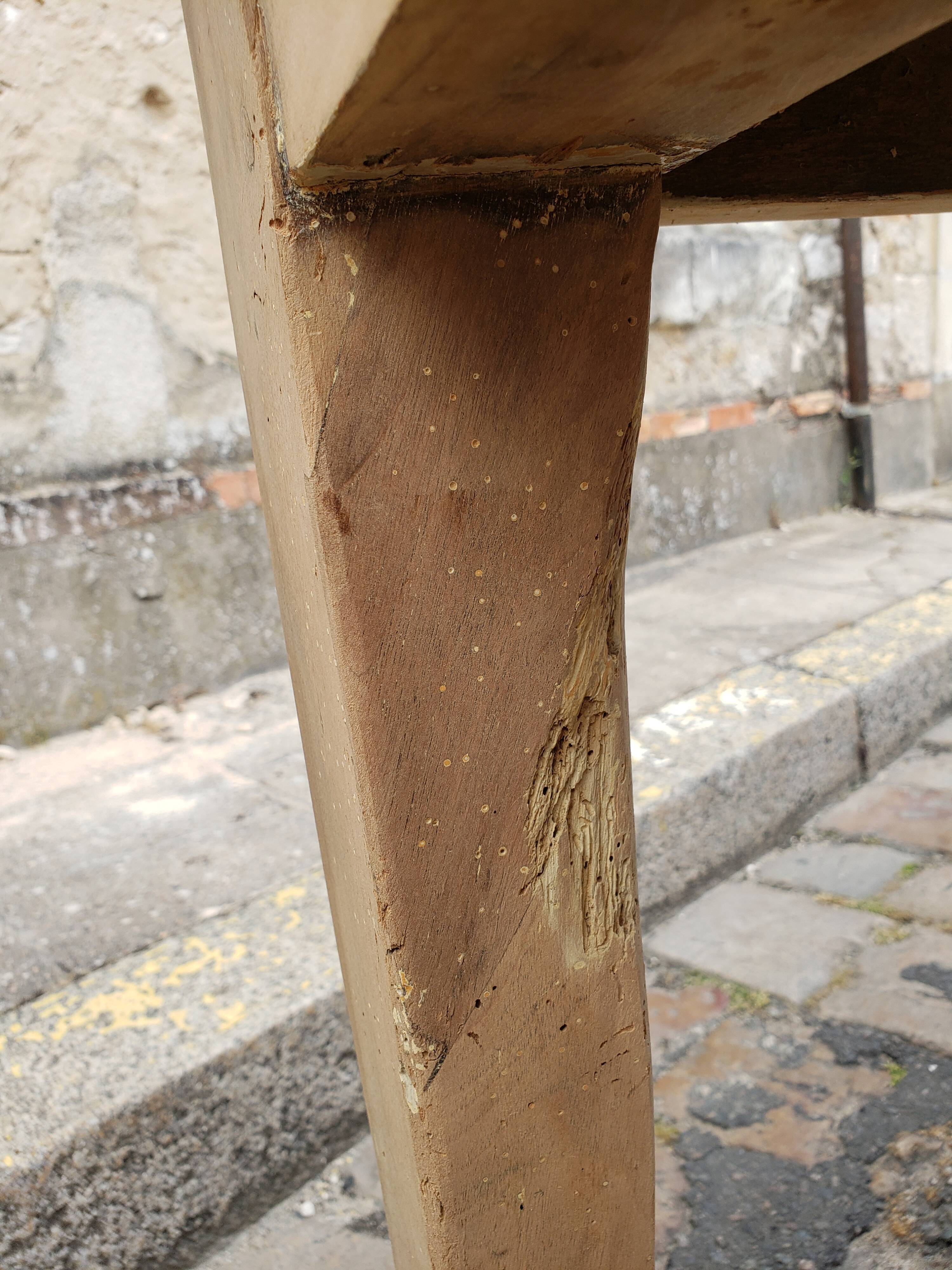 Farm table 2 poplar and chestnut drawers