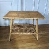 Table basse en rotin
