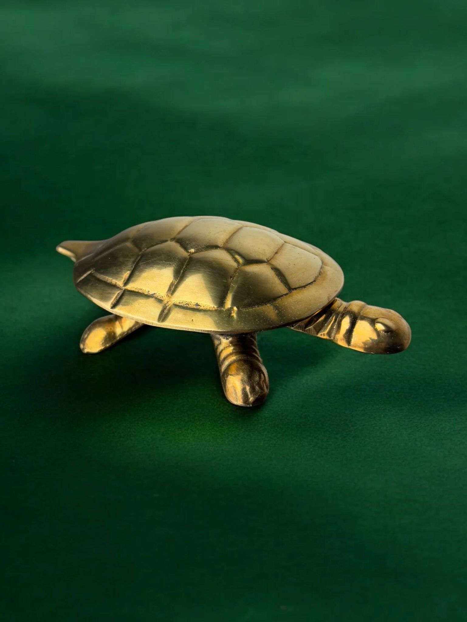 Vide poche en forme de tortue de style Régence en laiton, Italie, années 1970