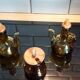Oil and vinegar serving in amber glass