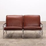 Design two-seater sofa Model FK 6720 from Fabricius & Kastholm, brown leather