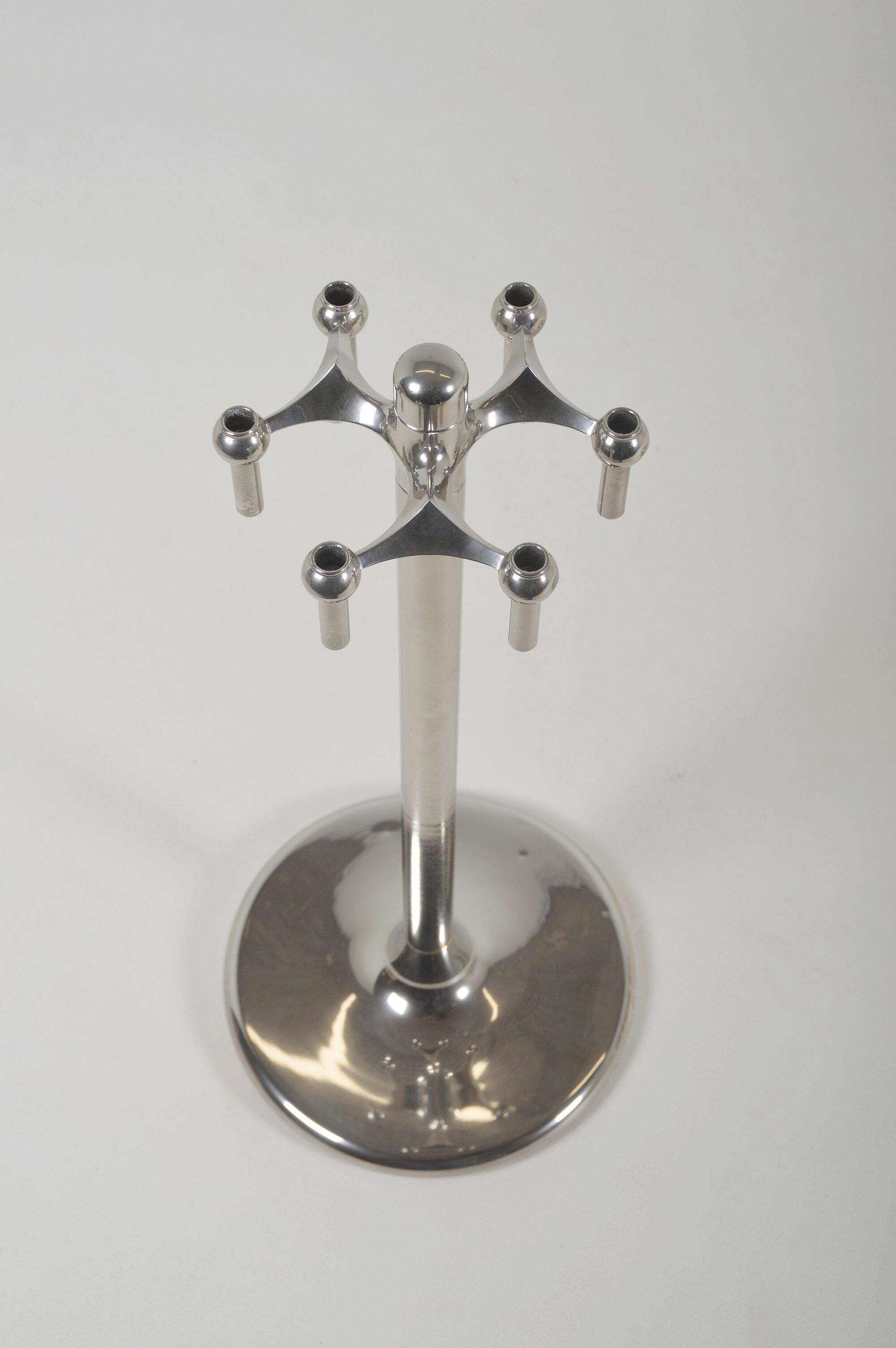 Vintage XL floor candlestick by Fritz Nagel for BMF, 1970s