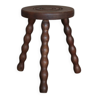 Vintage stool, tripod stool, occasional stool, wooden plant stand