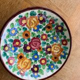 Enamelled ceramic cut floral pattern ceram Monaco vintage
