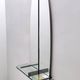 Postmodern Oval Wall-Mounted Entryway Mirror and Console Table with Glass T