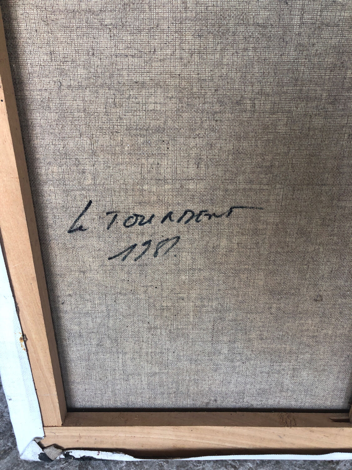 Oil painting on canvas THE TORMENT 1982 Vintage #A216