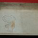 Red formica table and two chairs