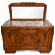 Art Deco buffet from the 1930s, solid wood, marble top, removable mirror.