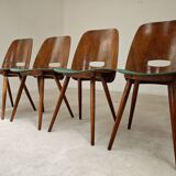 Set of 4 Lollipop chairs by Frantisek Jirak for Tatra 1960