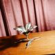Vintage brass flower ashtray with removable petals.