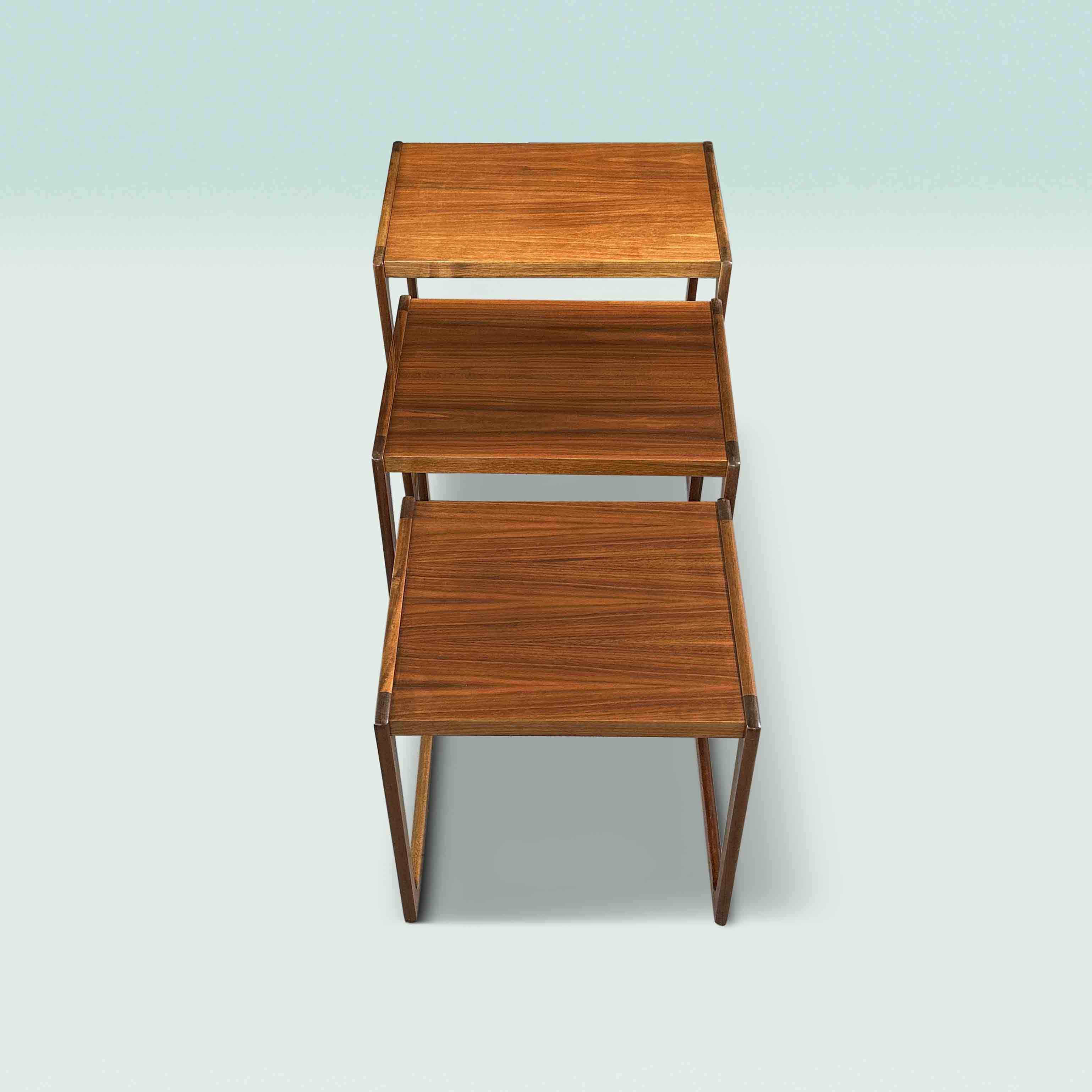 Nesting Tables in Wood by Opal Möbel, 1960s