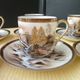 Set of 6 mocha coffee cups made of Japanese porcelain