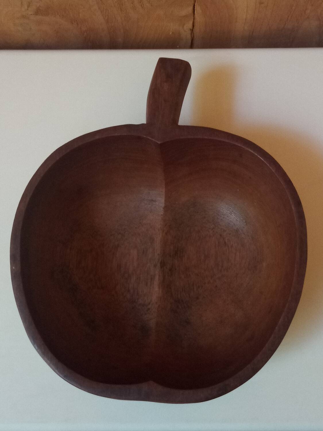 Teak apple bowl