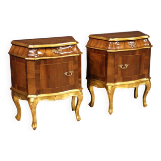 Pair of Venetian bedside tables from the 20th century