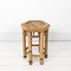 Table d'appoint vintage Tabouret de fleur Banc de fleur Mid Century Bambou Table de nuit Tabouret de