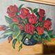 Ancient painting depicting a bouquet of roses