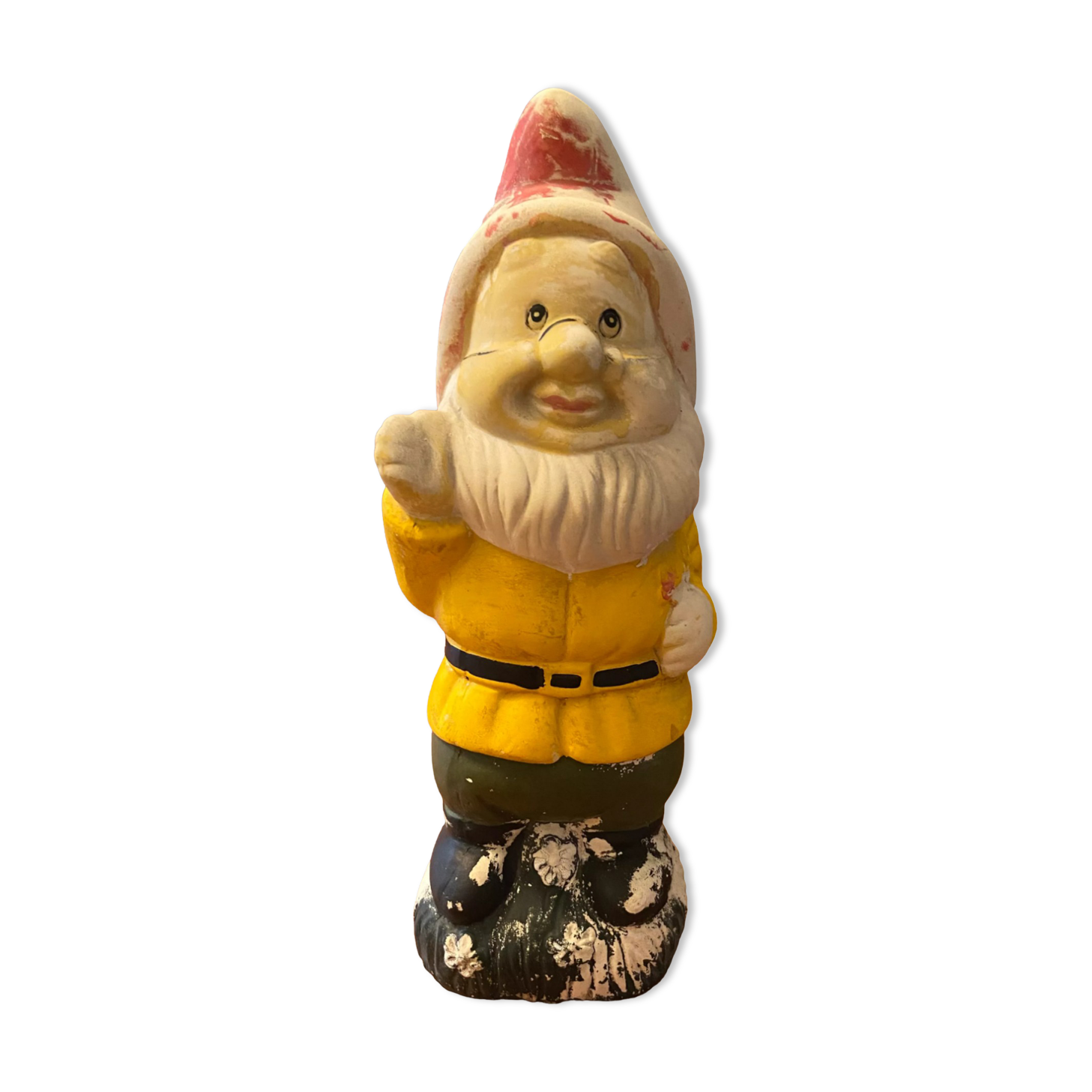 Ancient terracotta garden gnome