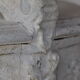 Tea table, marble and wood style Louis XV patina