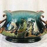 Planter in polychrome slip