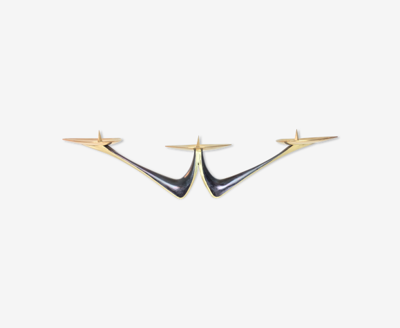 Bougeoir by Klaus Ullrich black and golden brass, 1950s, for Faber -  Schumacher | Selency