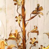 Chandelier 5 lights, gold leaf