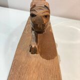 Wooden tiger sculpture