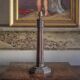 Wooden lamp, vintage turned wood lamp base, table lamp