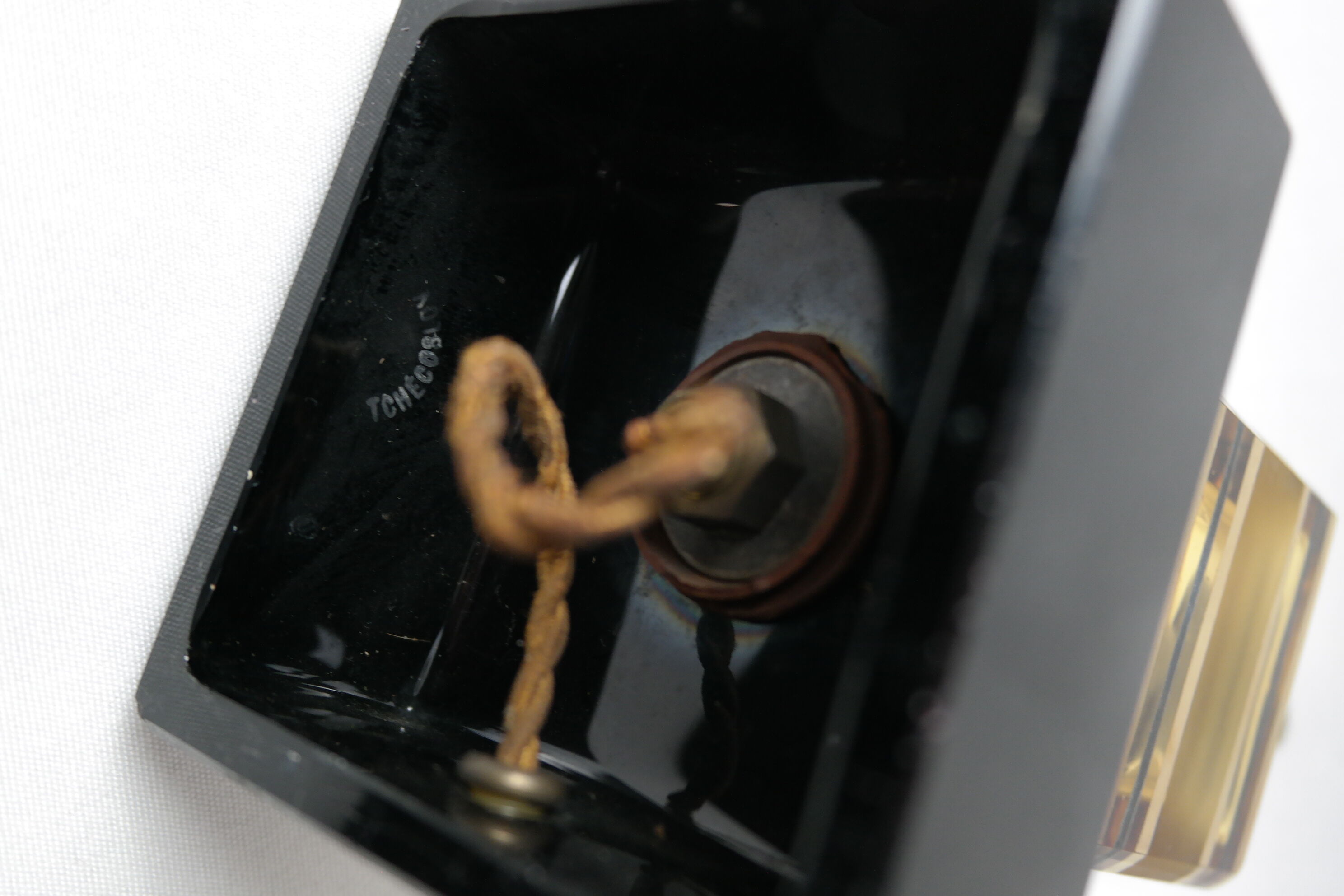 Art Deco style lamp foot in glass and ceramics