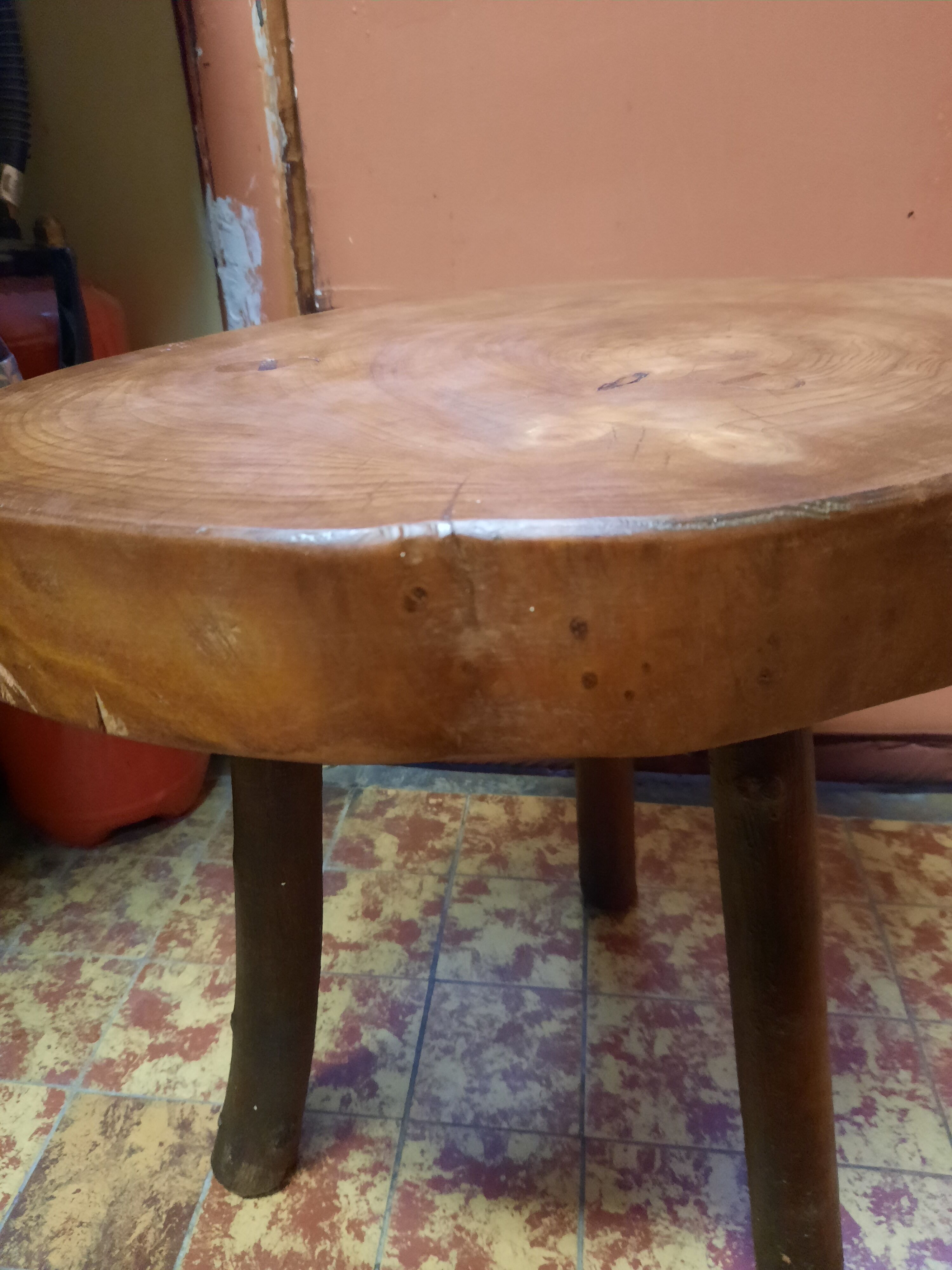 Tree trunk coffee table