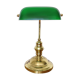 Green opaline banker lamp