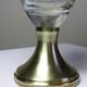Vintage decorative jug in moulded glass and gilded brass, Italy circa 1980.