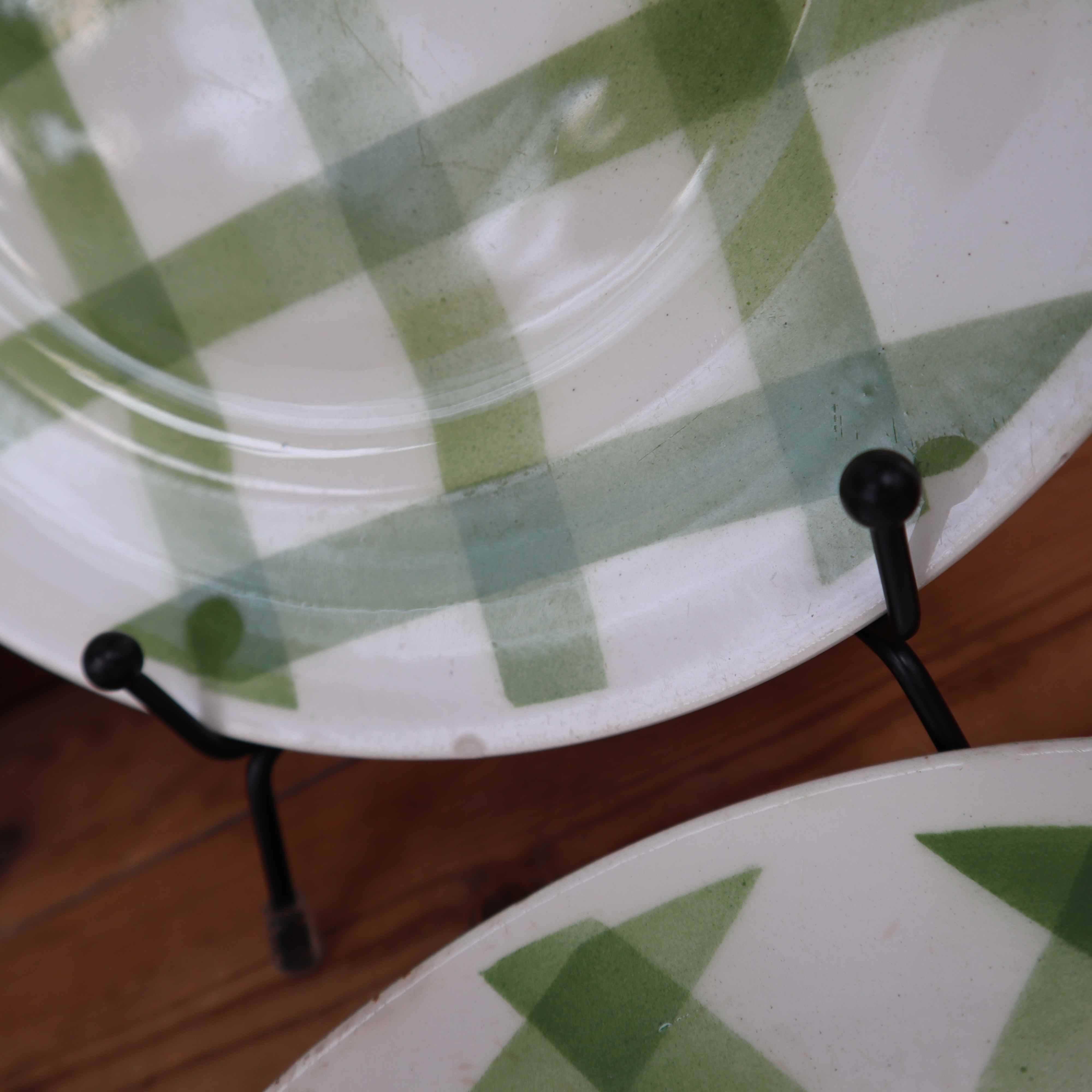 Set of 10 Moulin des Loups "Nappe" dessert plates