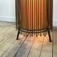 Kobe floor lamp metal and rattan 1990s Ht 170 cm