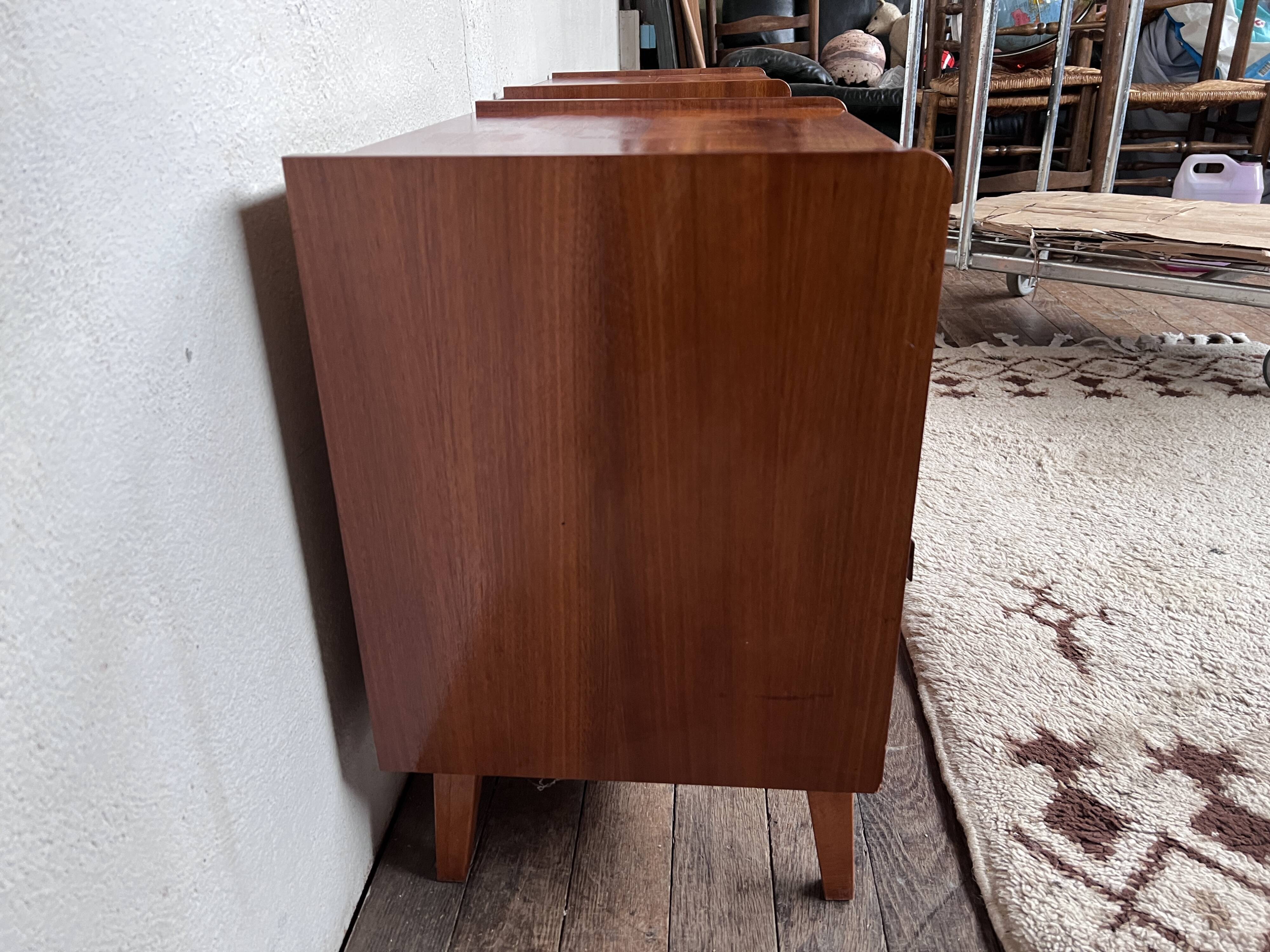 Paire de deux tables chevet 1950