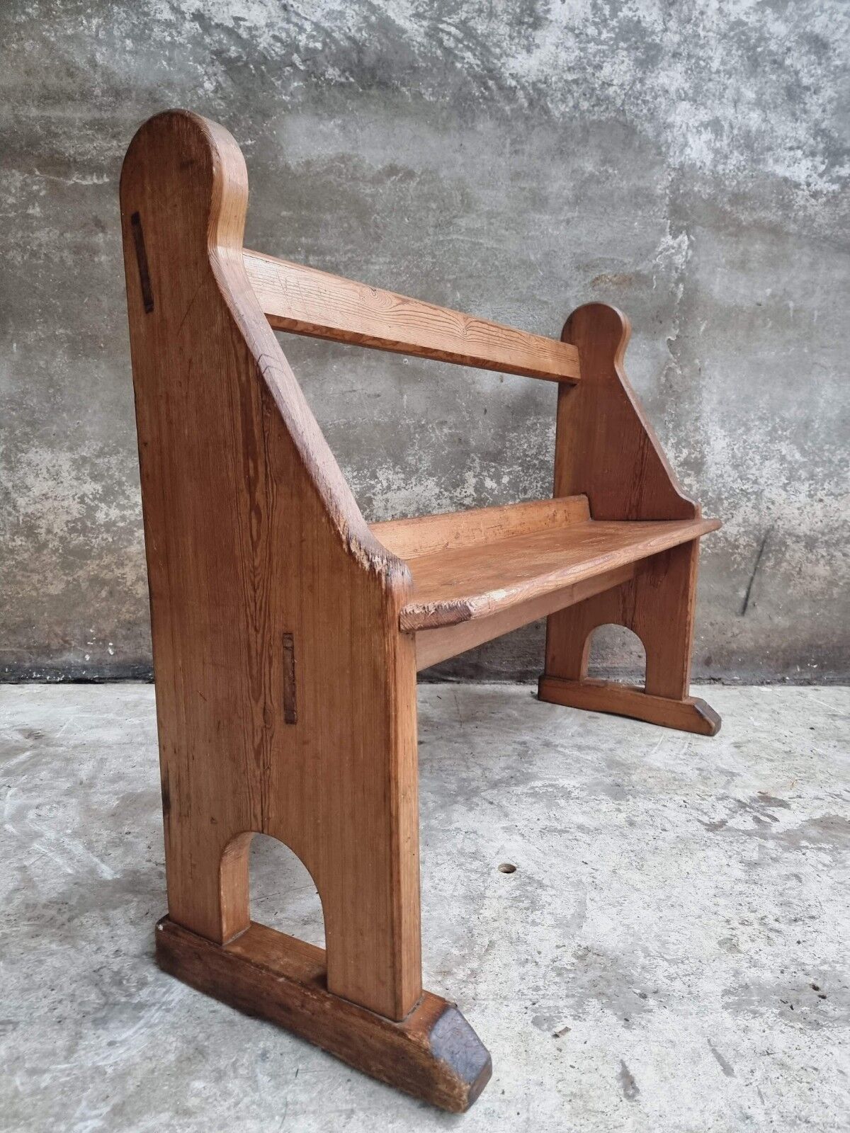 Antique wooden bench church bench hall bench 120 cm