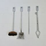 Fireplace set "Jean Paul Créations" signed, 1970