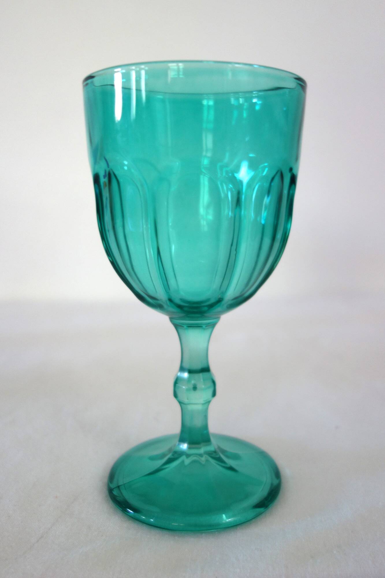 12 large vintage colored glasses