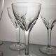 6 Val Saint Lambert crystal wine glasses model Nestor