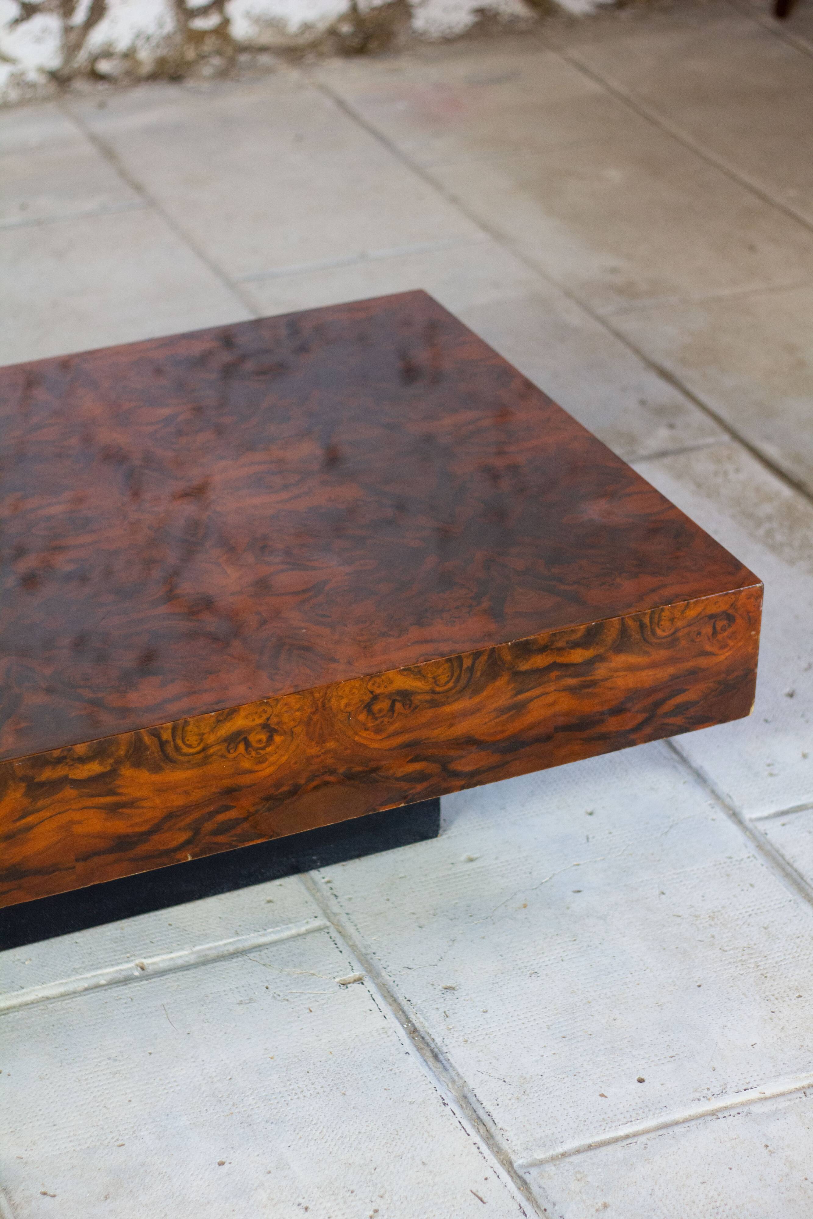 Elm burl coffee table, 1970