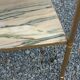 Pair of neoclassical side tables in bronze, brass, marble, and o.