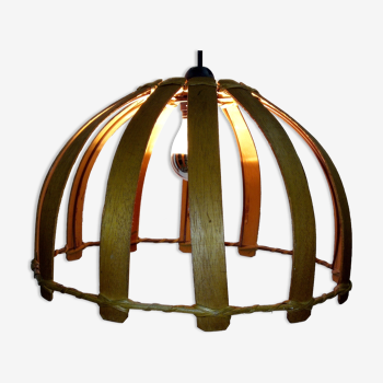Lampe suspension scandinave en bois exotique