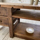 XL central island workbench oak