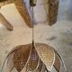 Suspension lotus en cannage vintage