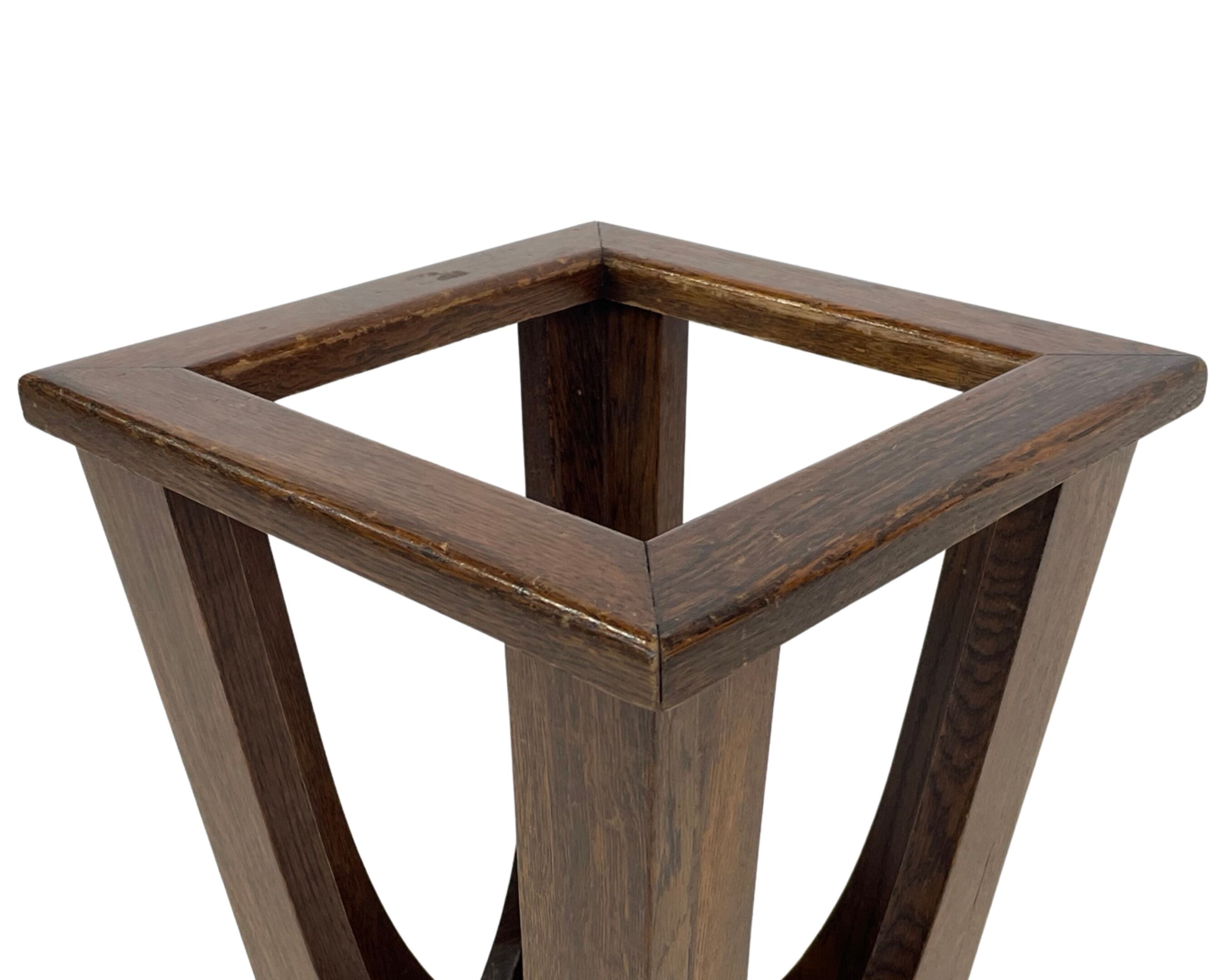 Brutalist design umbrella stand holder 60's wood
