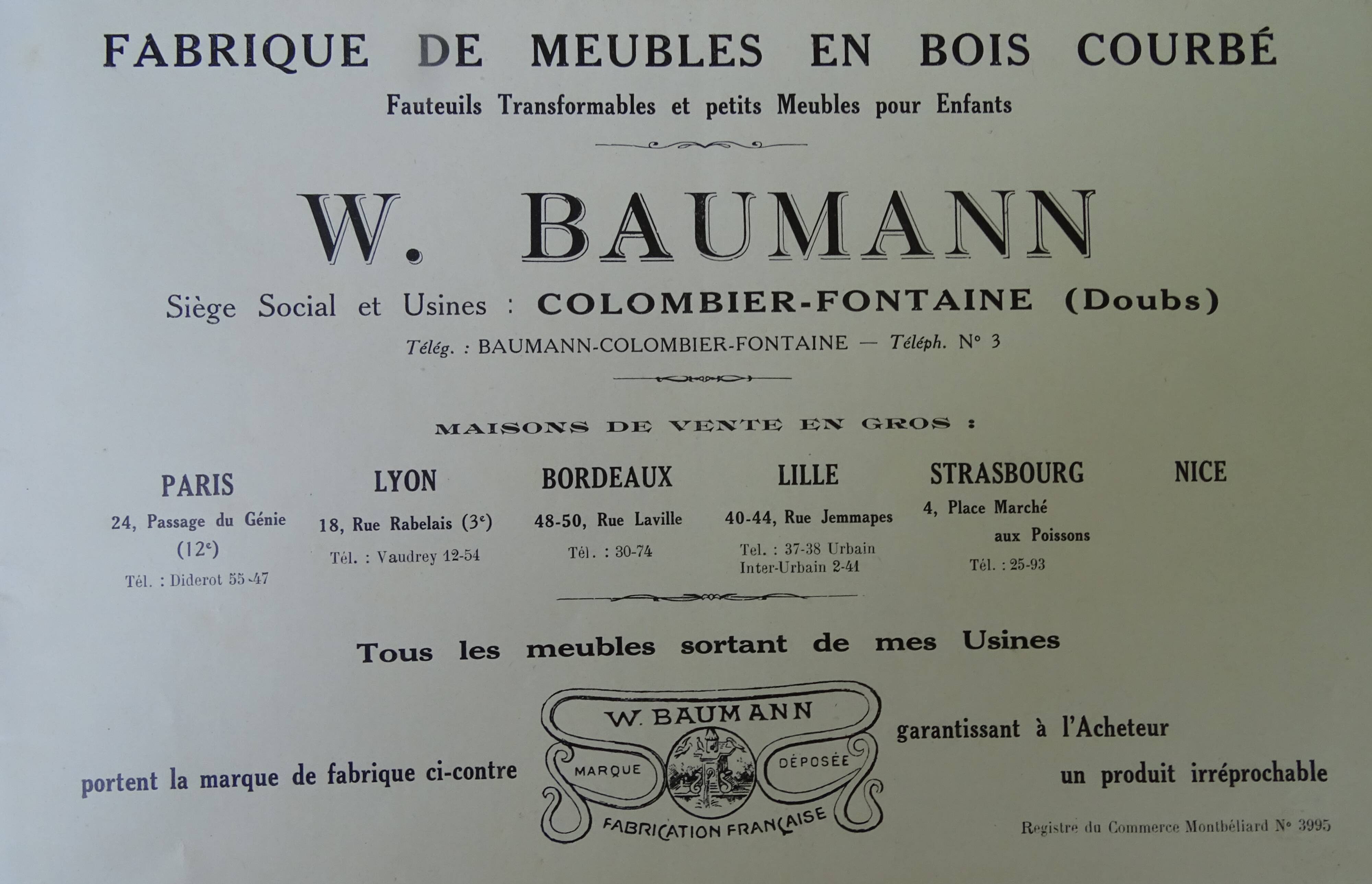 Side table, called "Servante" Baumann 1926