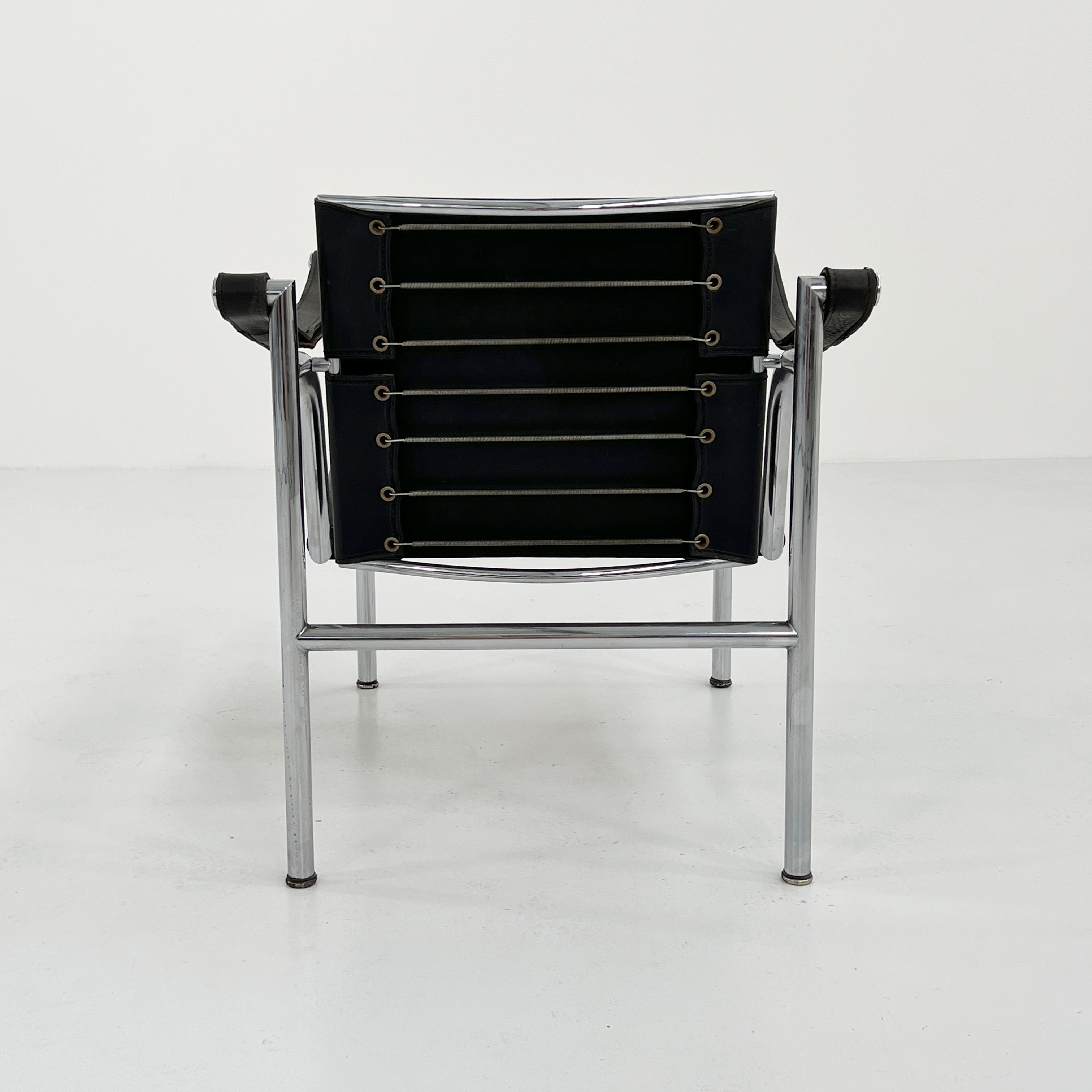 Fauteuil LC1 noir par Le Corbusier pour Cassina, 1970