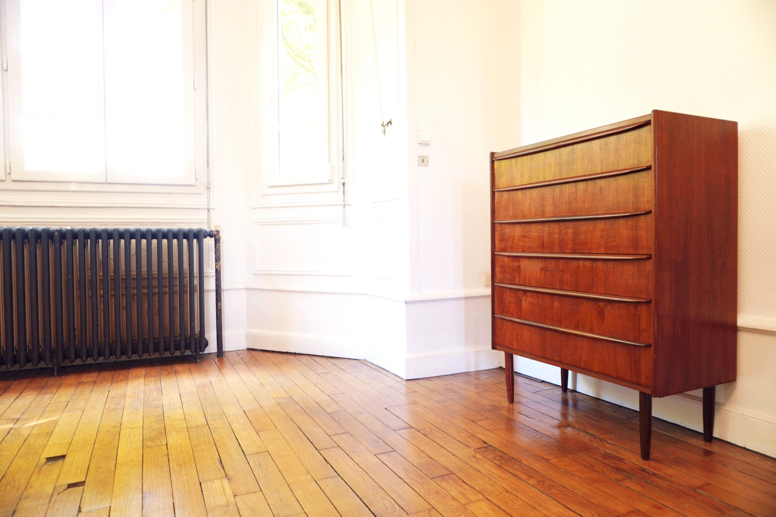 6 Scandinavian teak drawers